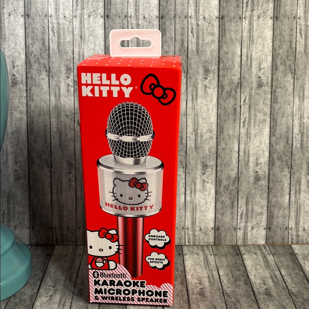 Hello Kitty Red and White Bluetooth Karaoke Microphone